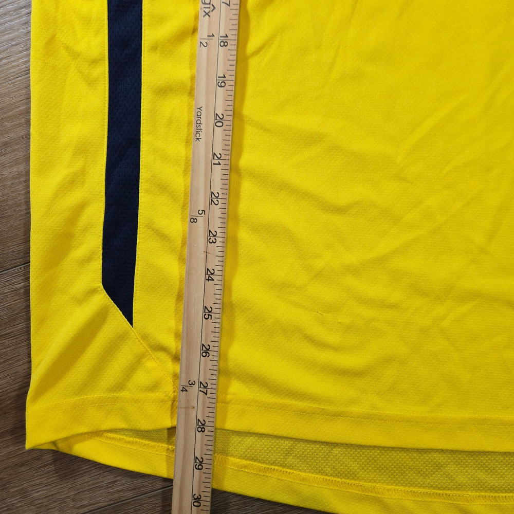 Adidas Golf Michigan Wolverines Polo Mens L Yellow Climalite NCAA Preppy - Picture 4 of 10